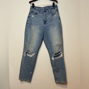 American Eagle Outfitters Light Blue Ripped Boyfriend Jeans